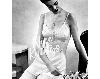 Vintage 1940's Knitting Pattern for Women's Cami-Knickers, to fit 34inch bust, PDF Digital Download