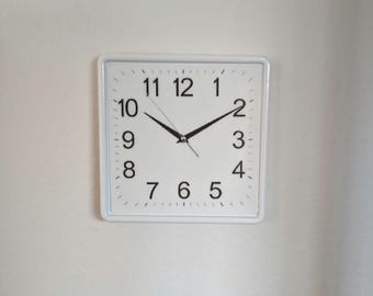 1:12th Scale Dollhouse Miniature. Square Dollhouse Clocks, Available in Black or White.