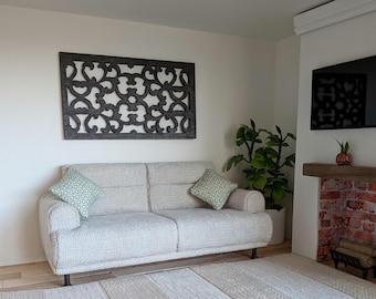 1:12th Scale Dollhouse Miniature. Decorative Wooden Wall Art, Three Colours Available.