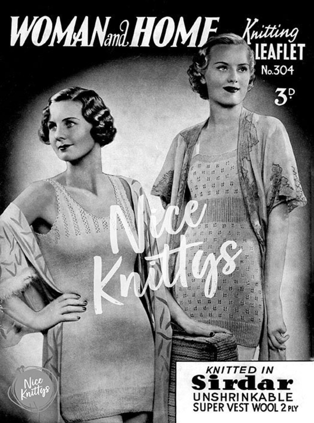 1940's Woman and Home Knitting Leaflet, Digital PDF Download, 3 ...