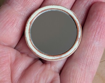 1:12th Scale Dollhouse Miniature. Rustic, Distressed, Shabby Chic, Porthole Mirror.