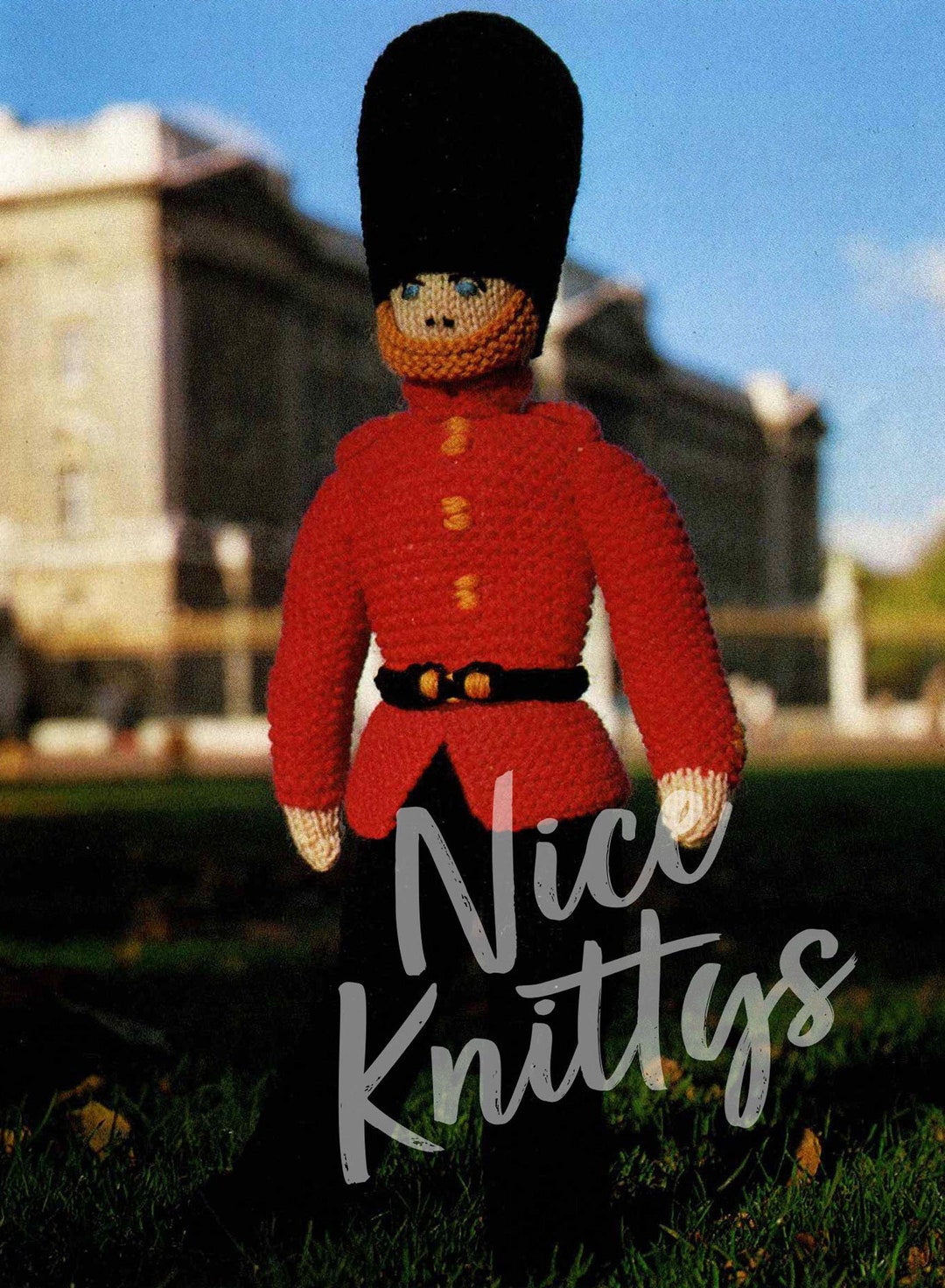 Vintage 1970's Knitting Pattern for Buckingham Palace Guard, Digital ...