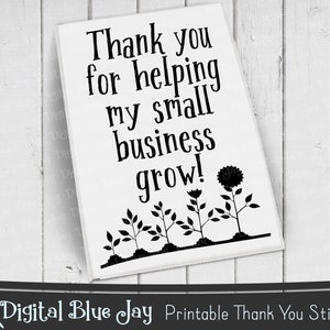 Printable Thank You Small Business Shipping Label, 4x6 Shipping Label Sticker, Dymo 4XL, Rollo, Download