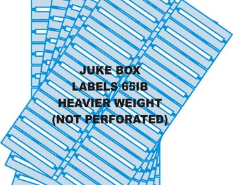 juke box labels LT BLUE heavier bond 65 Ib wurlitzer rockola  seeburg music 5 full sheets 100 labels not perforated