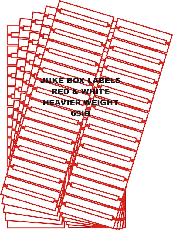 noble label showcase EN-EI 会場限定CD-R Juke Box Labels RED AND Whiteheavier Bond 65 Ib Wurlitzer Rockola