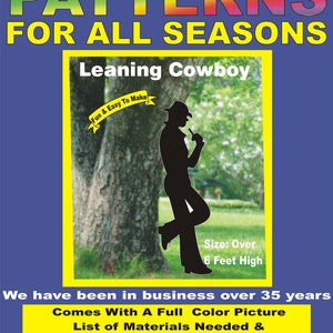Motif de menuiserie Silhouette COWBOY LEANING, oeuvre d'art de jardin par Patternsrus