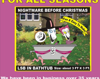 nighhtmare before christmas LSB halloween woodworking pattern yard art, about 3 ft X 3  ft high easy to make pattternsrus
