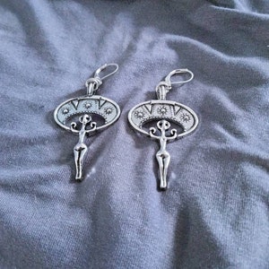 Slavic moon goddess earrings