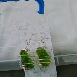The moldivite earrings
