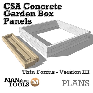 Concrete Raised Garden Bed Panels - Version III plan