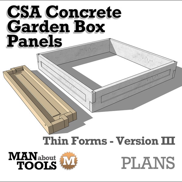 Concrete Raised Garden Bed Panels - Version III plan