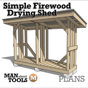 Simple Firewood Drying Shed – Digital Plan