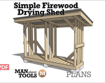 Simple Firewood Drying Shed – Digital Plan