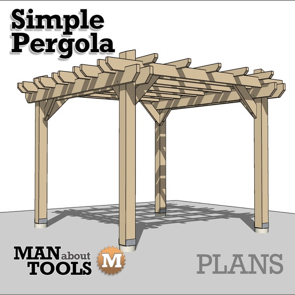 Simple Cedar Pergola Plan