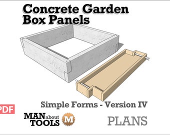 Concrete Raised Garden Bed Panels - Version IV plan