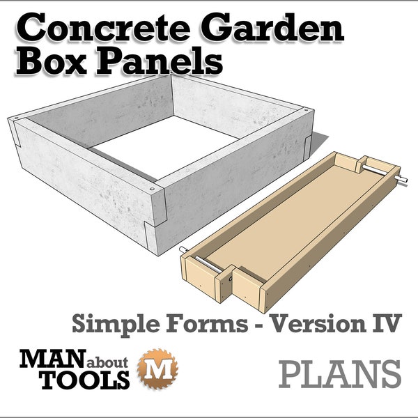 Beton Gartenbeet-Platten - Version IV plan