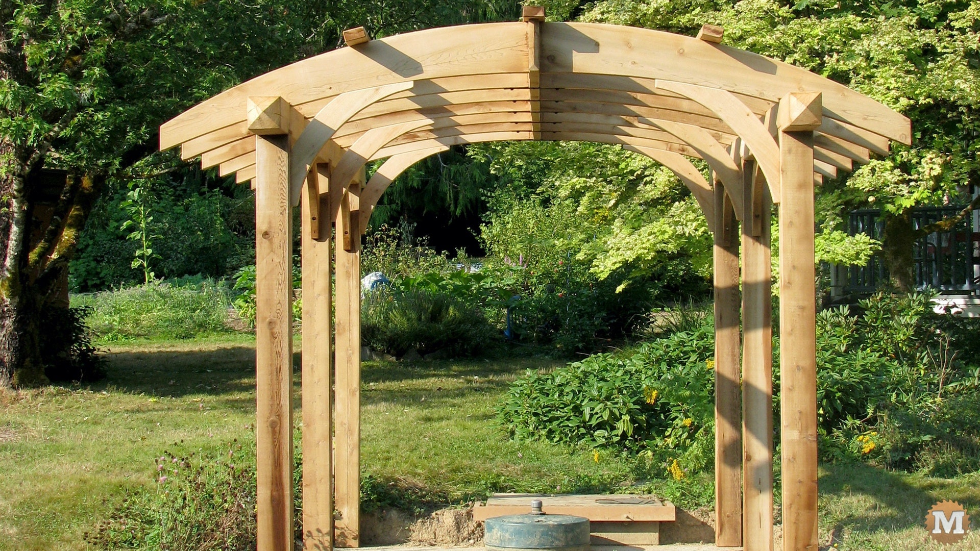 Curved Rafter Pergola Plan - Etsy
