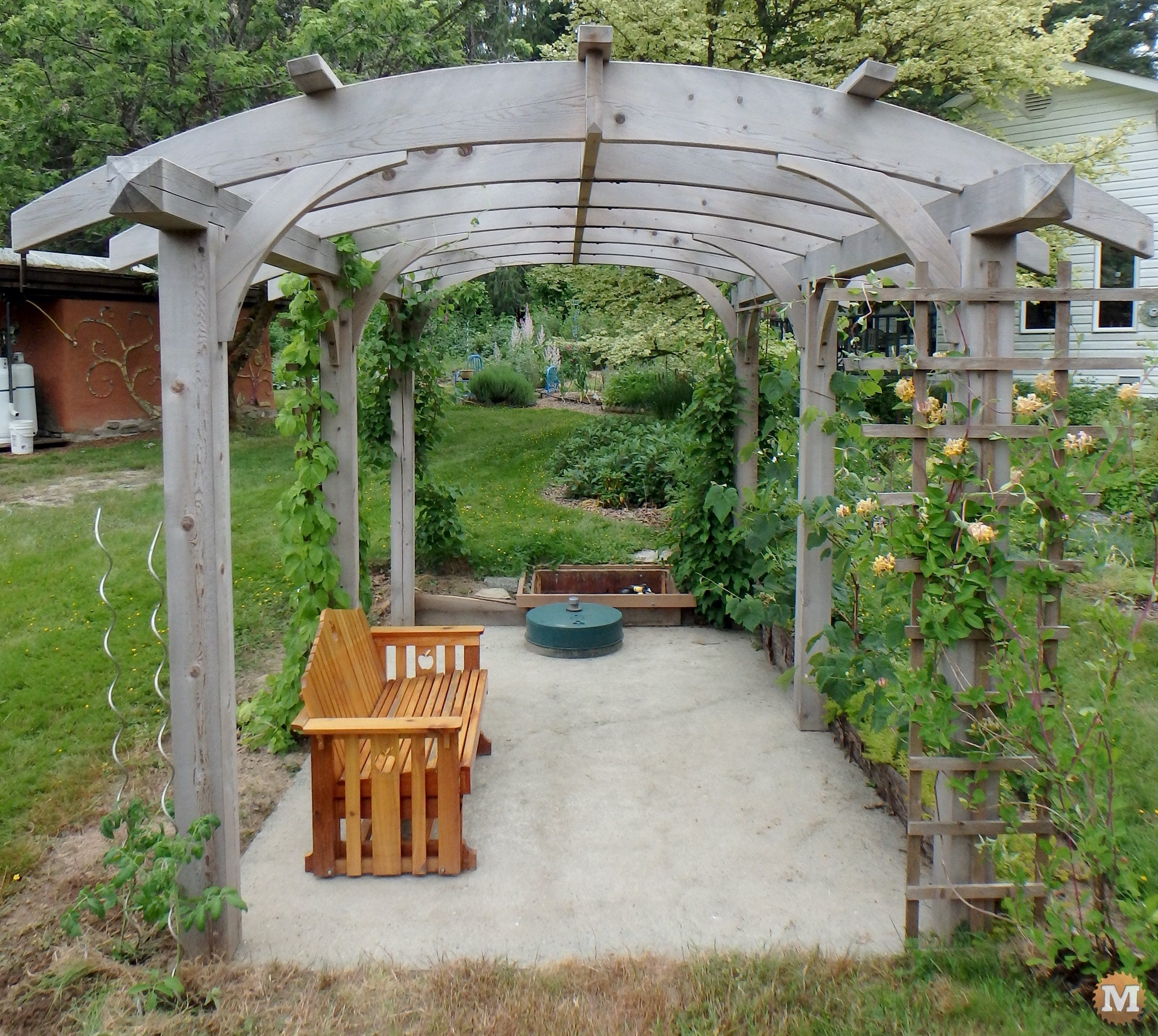 Curved Rafter Pergola Plan - Etsy