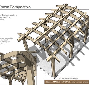 Curved Rafter Pergola Plan - Etsy