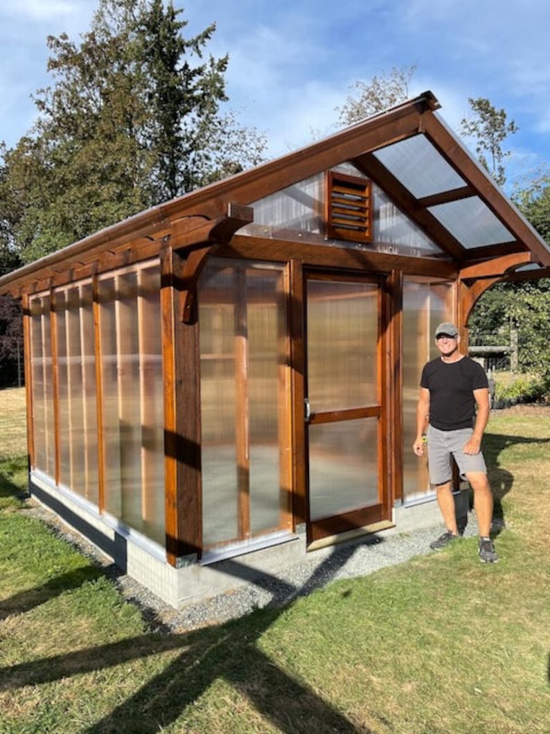 Post & Beam Greenhouse Plan Etsy