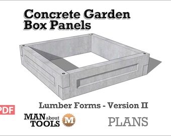 Concrete Garden Box Panels - Version II plan