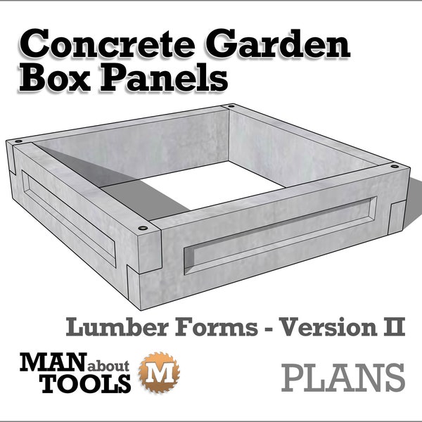 Concrete Garden Box Panels - Version II plan