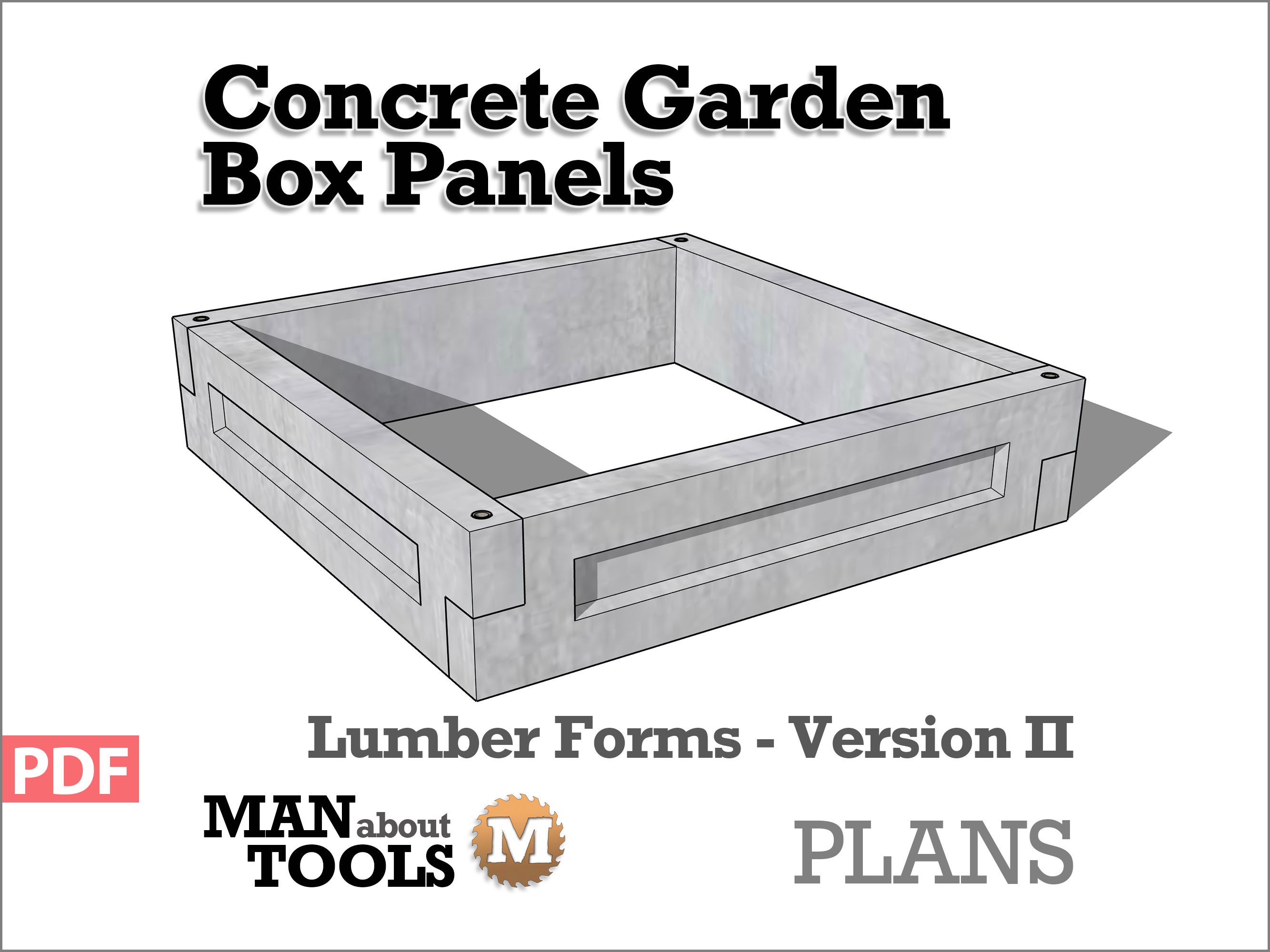 Concrete Garden Box Panels - Version II Plan - Etsy