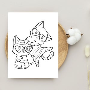 35 Assorted Cute & Silly Kitten Coloring Pages For Kids Or Adults Alike! | Simple, Unique Designs | Print At Home | High Quality Prints