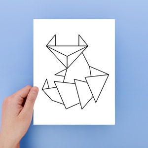 30 Assorted Origami Animal Coloring Pages For Kids Or Adults Alike! | DELUXE SET OF 30 | Unique Design | Print At Home | High Quality Prints