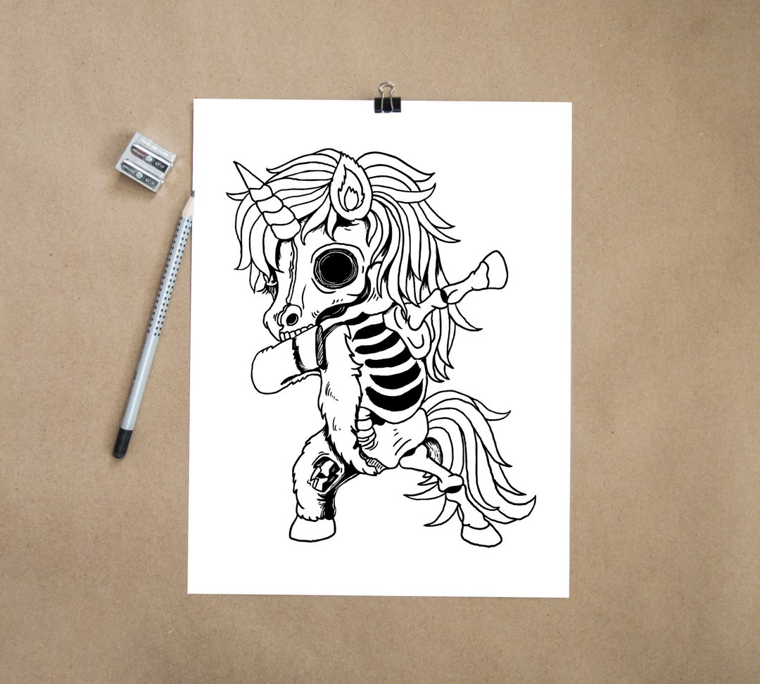 25 Assorted Zombie Themed Coloring Pages for Adults or Young Adults