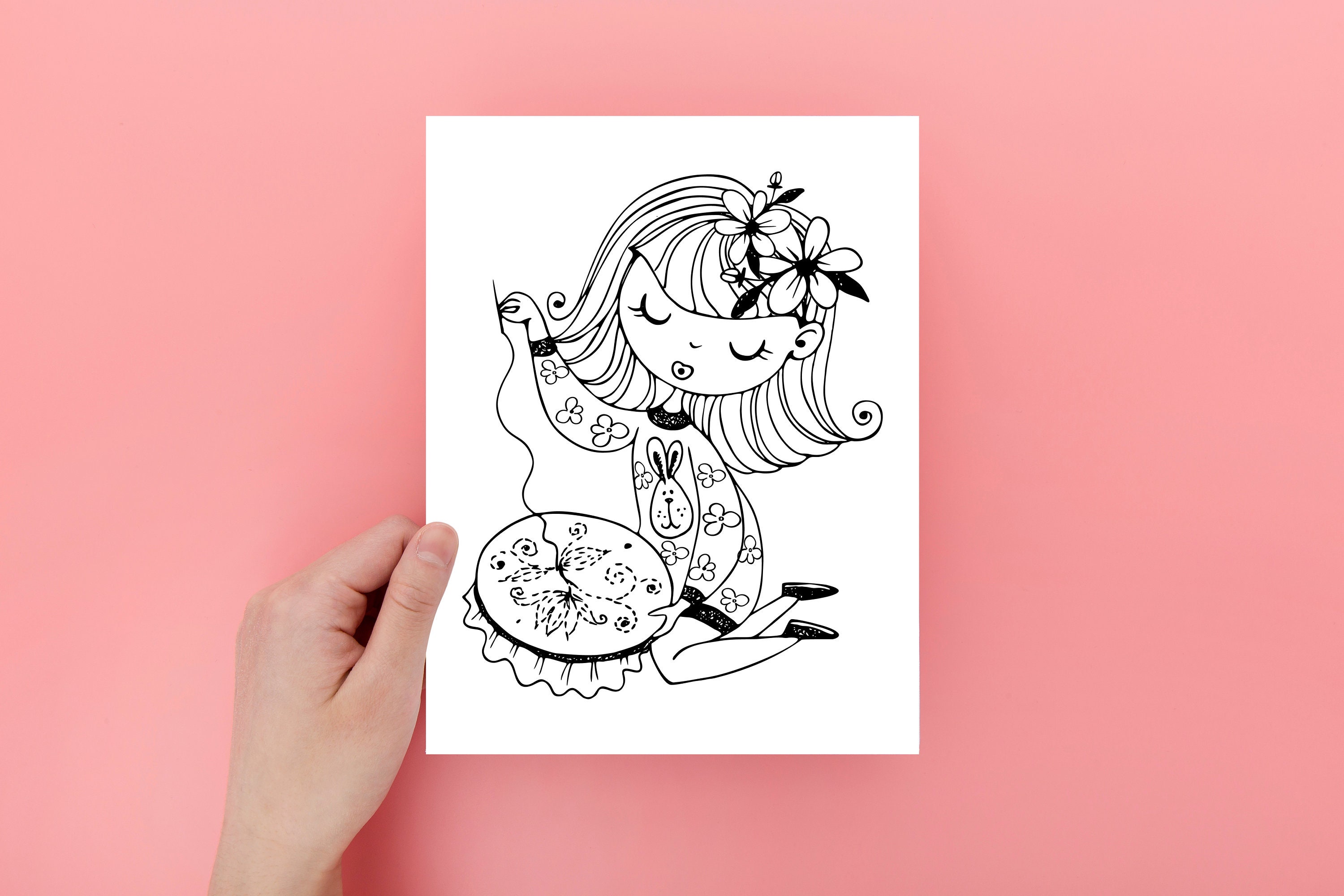 50 Assorted Cute & Girly Coloring Pages for Kids or Adults Alike ...