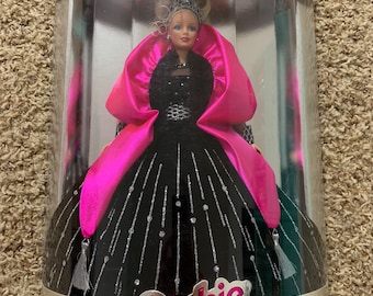 Vintage Happy Holiday Barbie/ Black Dress
