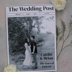 Wedding Newspaper Program Template