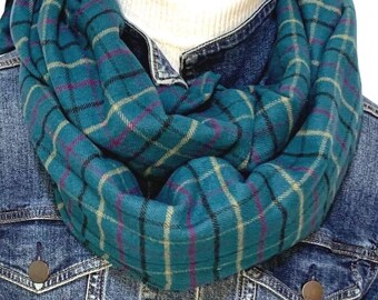 Peacock blue, purple, black, gold 100 % cotton flannel scarf, soft and washable (all sizes)