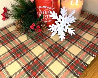 Red, Green, Gingerbread Camel.  Great for fall and winter theme decor.100% cotton, soft and easy to care for.
