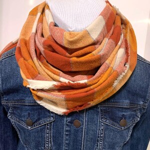 100% Cotton Rust Gold  Cotton Scarf Adult and Child sizes   soft and warm easy to wash and wear