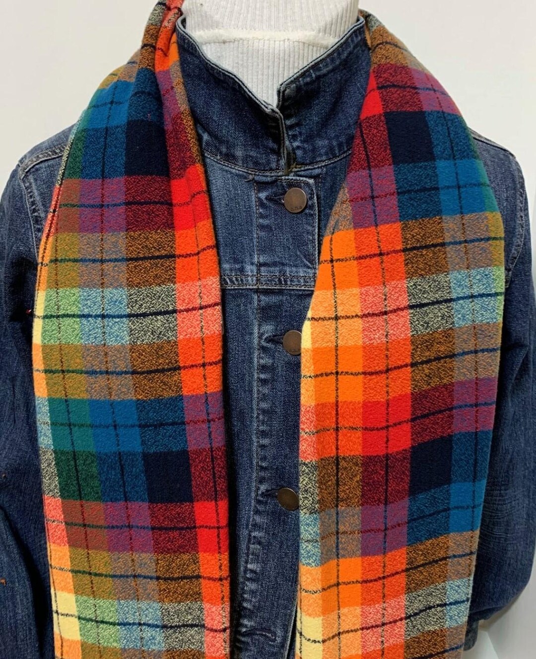 Plaid Woven Scarf main image 1