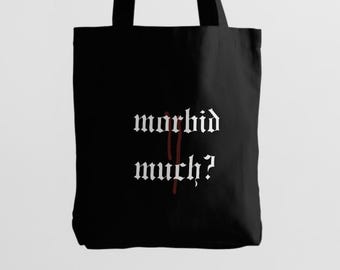 Morbid Much / Bolsos de tela inspirados en Buffy / Bolso de lona / Fandom del terror