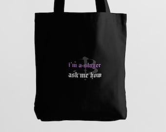 La Cazadora de Vampiros / Bolsos inspirados en Buffy / Bolso de lona gótico de la Cazadora de Vampiros / Fandom del terror