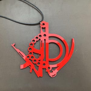 Sikh Khanda Sword Car Mirror Hanger: Orange Sikh Pride Accessory