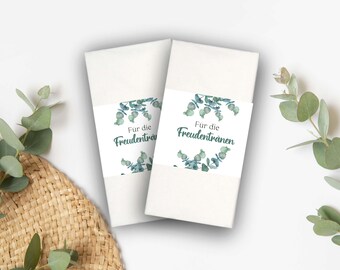 DIY Freudentränen Banderole Hochzeit Greenery Gastgeschenk - selbst schneiden und kleben