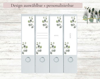 4 breite Aufkleber für Ordnerrücken Gold Look Muster Etiketten für Ordner Selbstklebende Design Ordneretiketten Rückenschilder