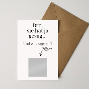 Scratch card best man | Postcard A6 Do you want to be my best man? | Ask best man