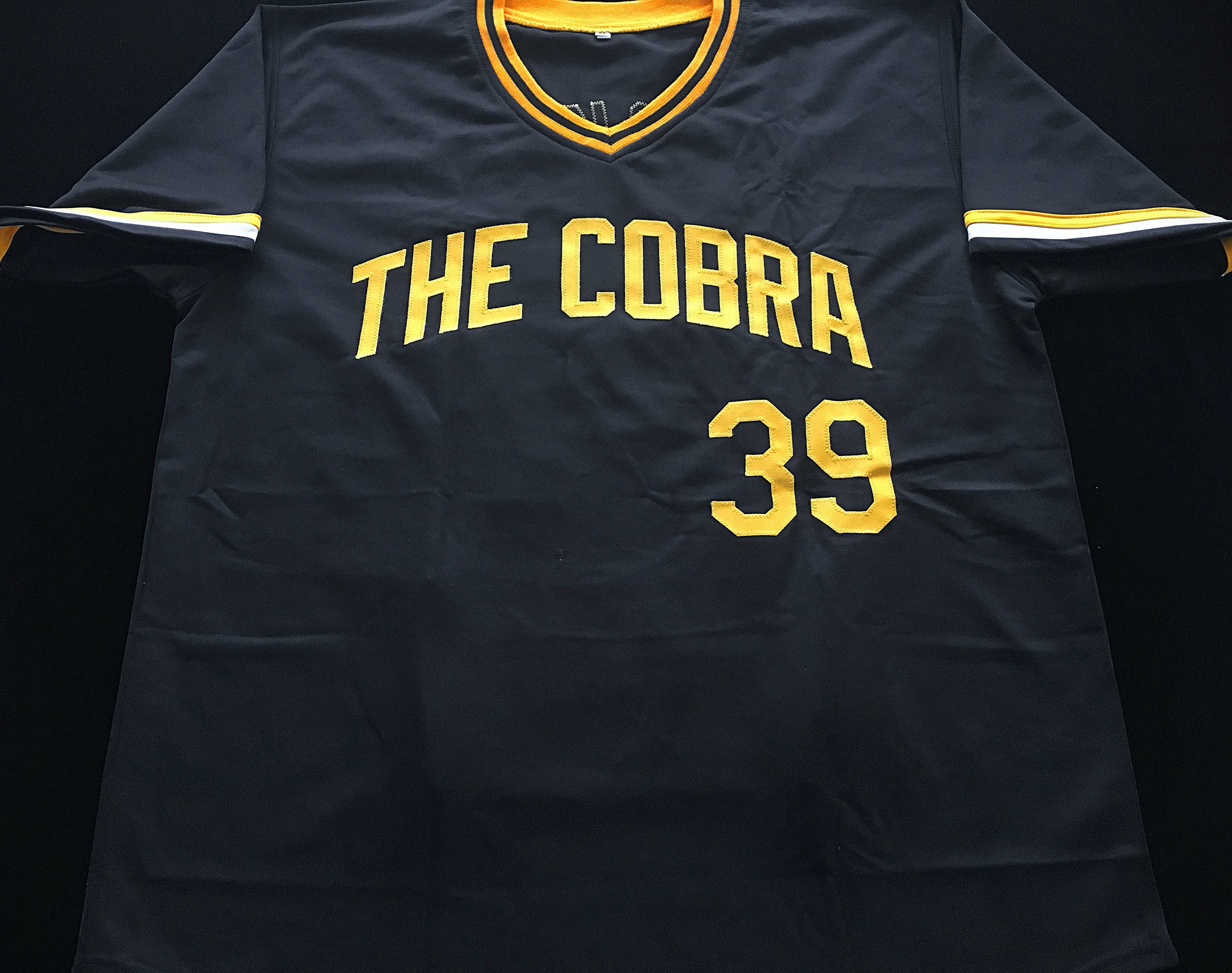 Dave Parker the Cobra Black Stat Baseball Jersey unsigned 