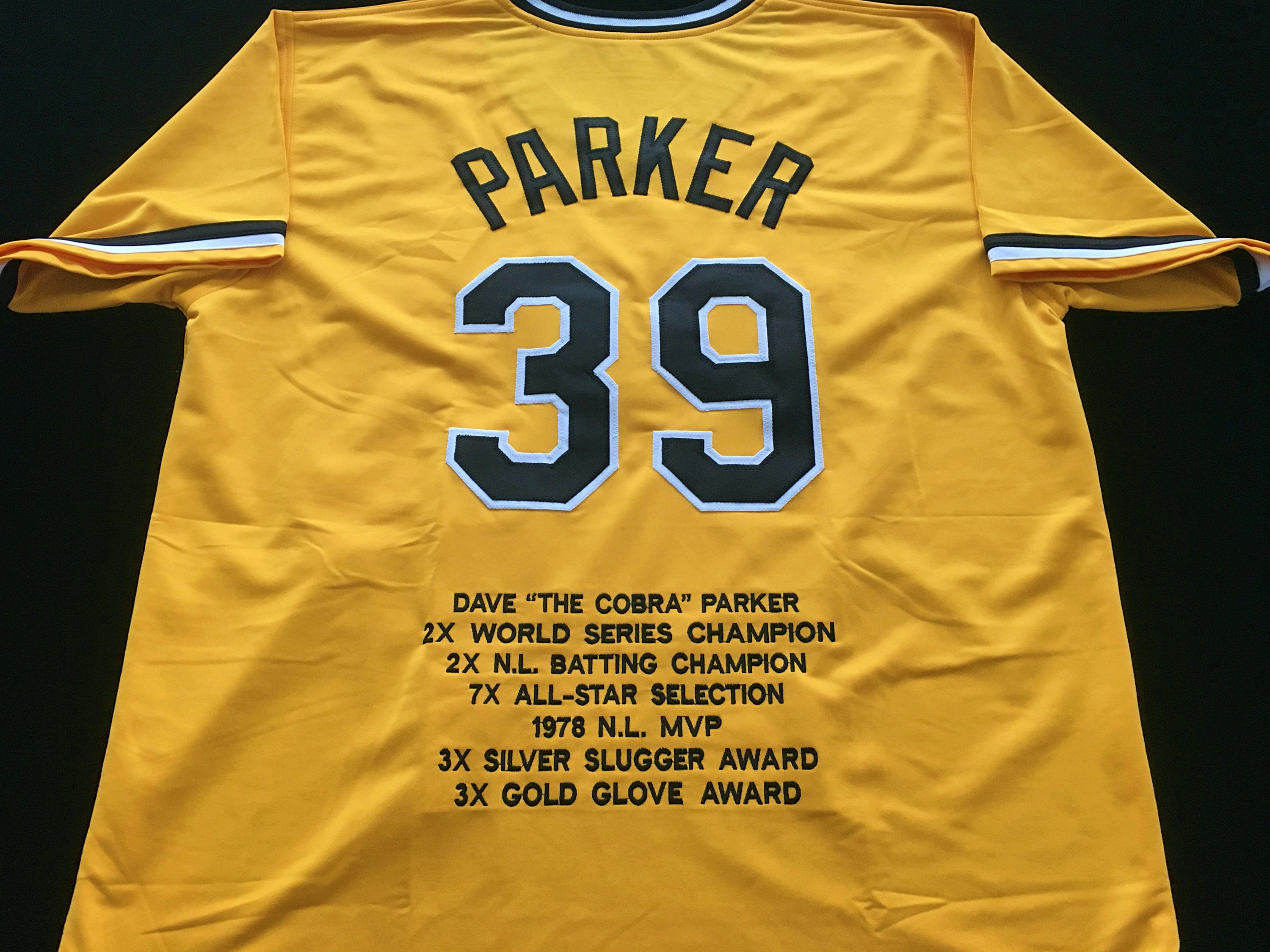 Dave Parker The Cobra Yellow Stat Baseball Jersey (Unsigned) | Pittsburgh  Great | Size XL