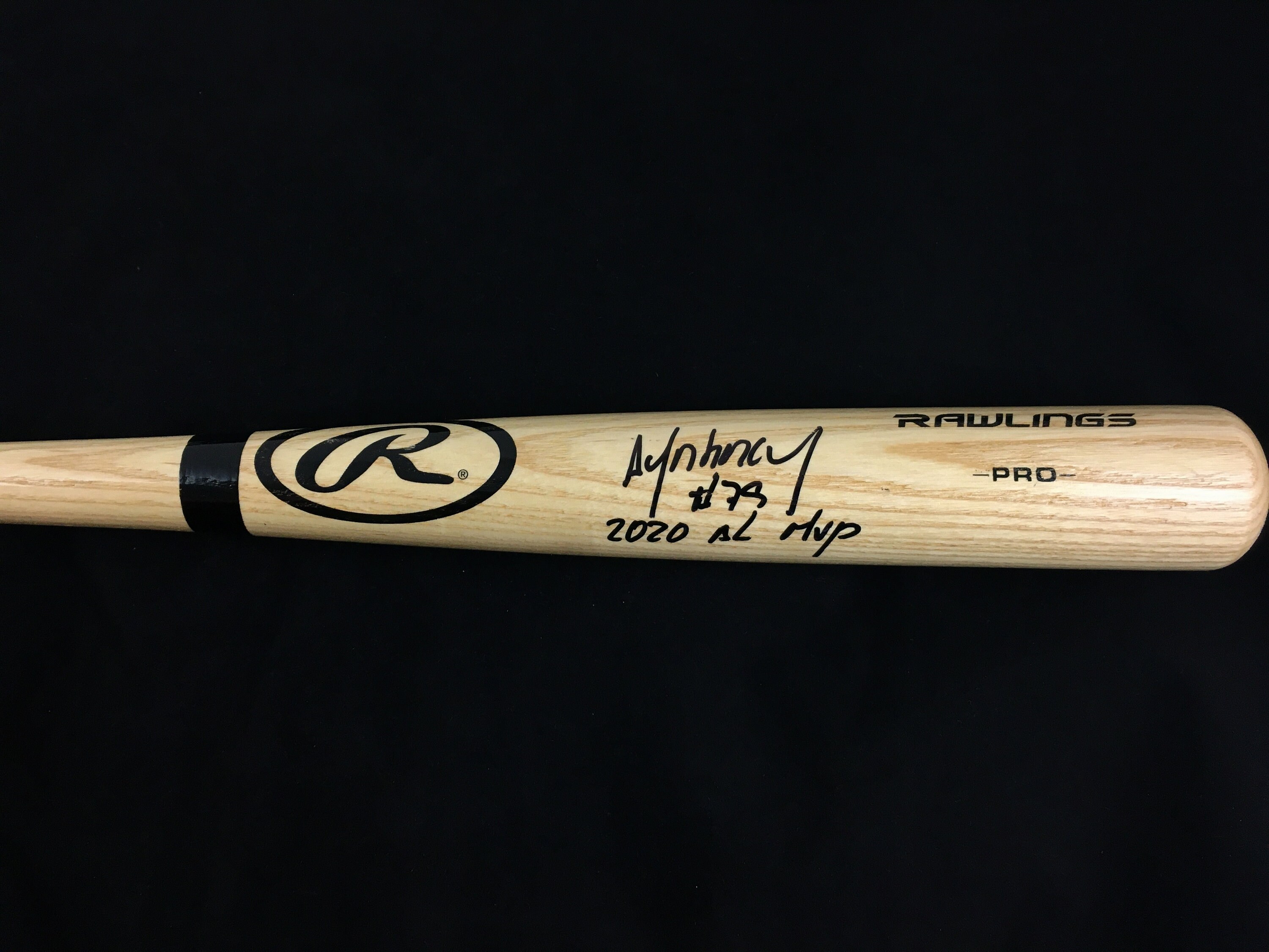 Jose Abreu Signed Autographed Blonde Rawlings Pro Baseball Bat 