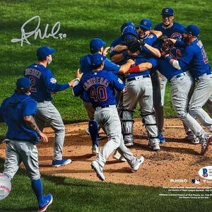 Alec Mills Chicago Pitcher Signed Autographed 8x10 No Hitter Team Photo with Beckett COA