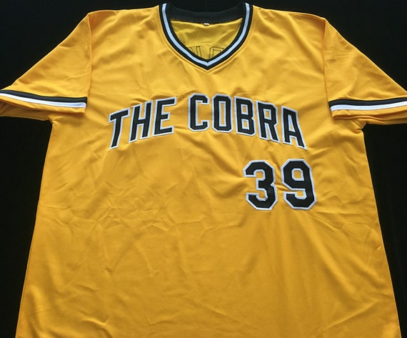 Dave Parker the Cobra Yellow Stat Baseball Jersey unsigned 