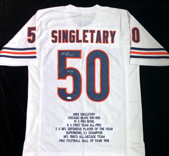 mike singletary signed football