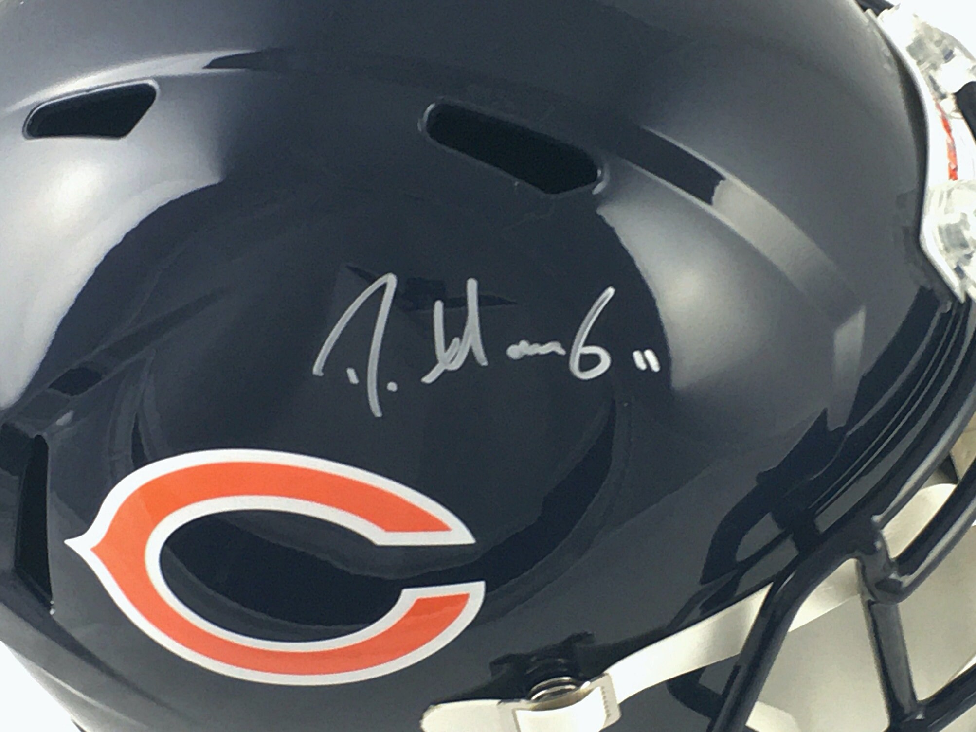 Darnell Mooney Chicago Bears Signed Autographed Blue Speed Mini Football Helmet with JSA COA 